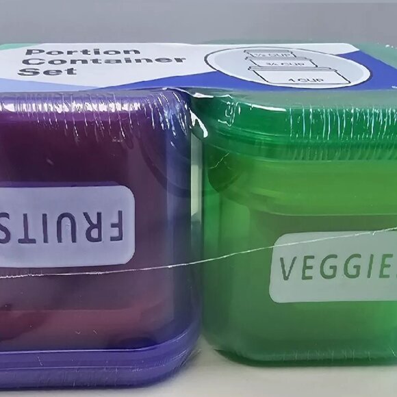 Portion Control Meal Prep Containers 7-Piece Food Storage Set New - Picture 4 of 6